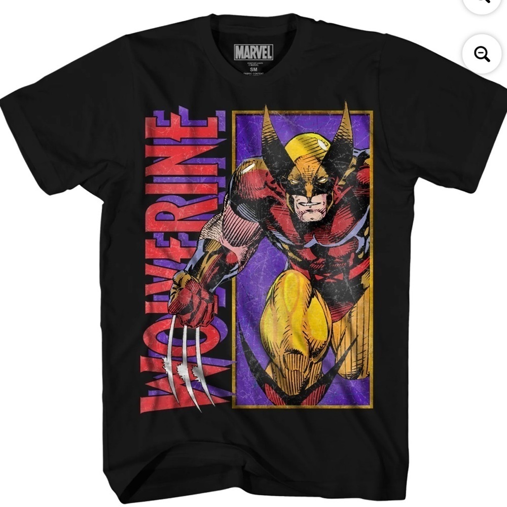 Wolverine, Men's Graphic Crew Neck T-Shirt, Panel Bust